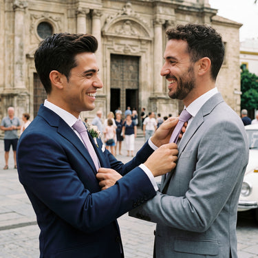 Arabia · corbata rosa suave