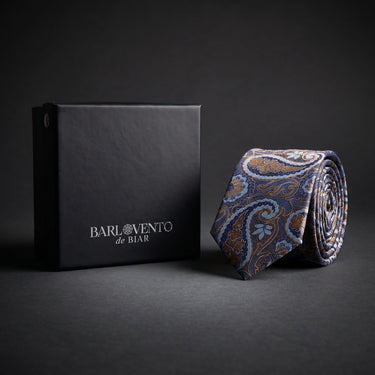 Ardenne · corbata con estampado paisley marrón