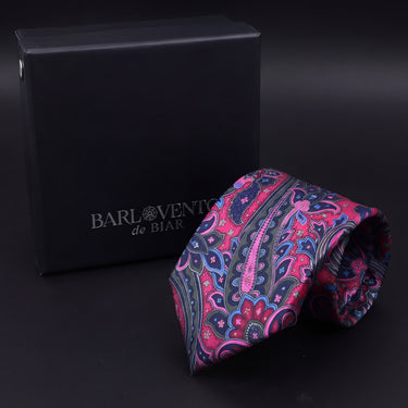 Avignon · Pink paisley print tie