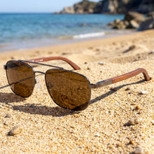 Óculos de sol Babylon com hastes de madeira