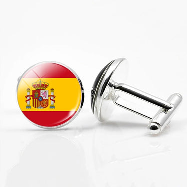 Bandera española · gemelos de camisa para españoles orgullosos