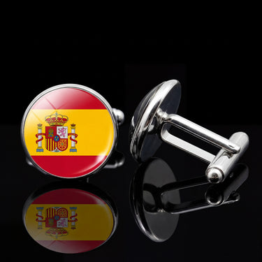 Bandera española · gemelos de camisa para españoles orgullosos