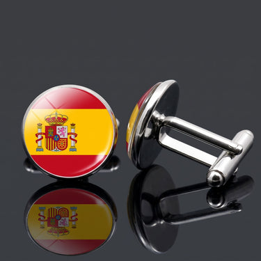 Bandera española · gemelos de camisa para españoles orgullosos