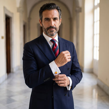 Bandera española · gemelos de camisa para españoles orgullosos