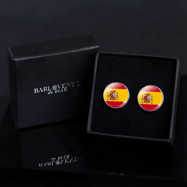 Bandera española · gemelos de camisa para españoles orgullosos