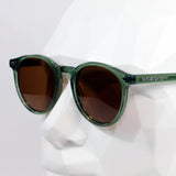 Bolonia · gafas de sol redondas de cristal verde con lentes marrones - Barlovento de Biar