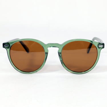 Bolonia · gafas de sol redondas de cristal verde con lentes marrones - Barlovento de Biar
