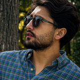 Bolonia · gafas de sol redondas de cristal verde con lentes marrones - Barlovento de Biar