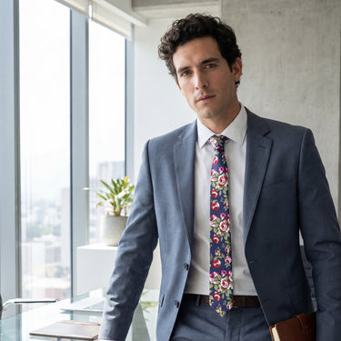 Cabaña de rosas · ESTRECHA · corbata florales