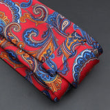 Cannes · corbata con estampado paisley rojo y azul - Barlovento de Biar
