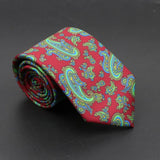 Carcasona · corbata con estampado paisley rojo y verde - Barlovento de Biar