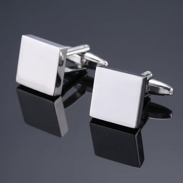 Carina · silver-colored square cufflinks