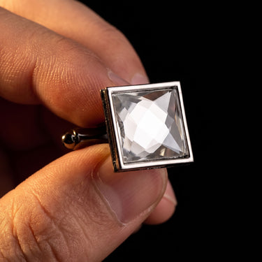 Cepheus · square rhinestone cufflinks