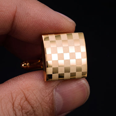 Cetus · gold-colored chess cufflinks