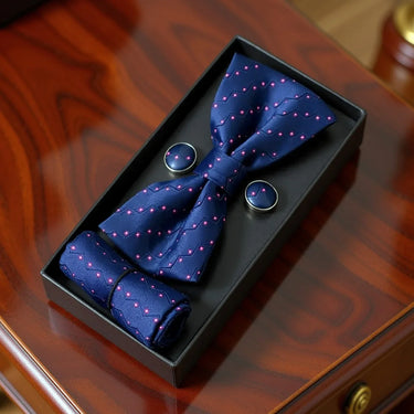 Chicago · conjunto de pajarita azul con lunares rosas