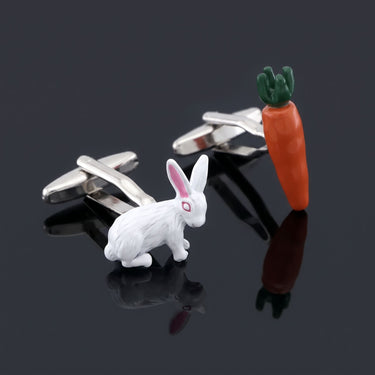 Rabbit and Carrot · Cufflinks for Hunters