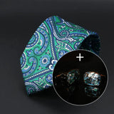 Conjunto de corbata y gemelos con estampado de cachemira - Barlovento de Biar