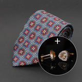 Conjunto de regalo de corbata y gemelos estilo italiano - Barlovento de Biar