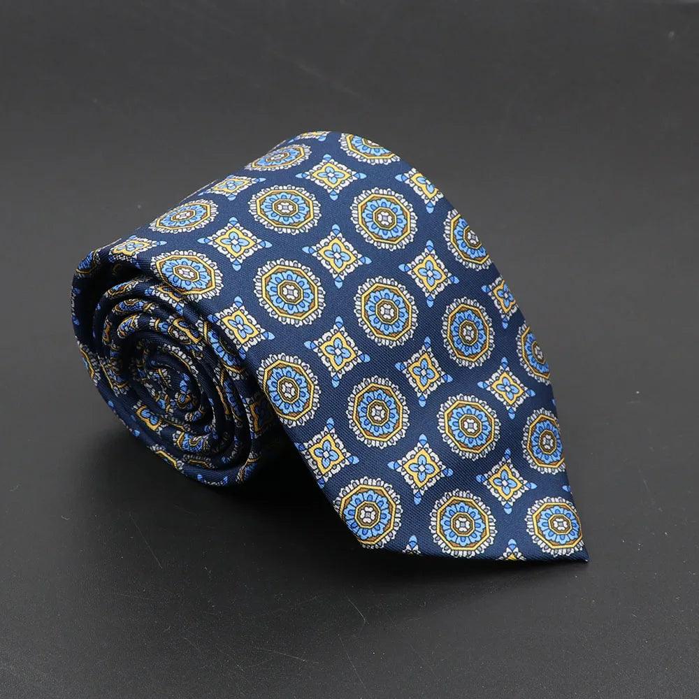 Conjunto de regalo de corbata y gemelos italianos de color azul - Barlovento de Biar