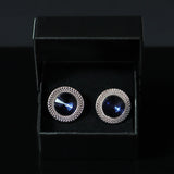 Conjunto de regalo de corbata y gemelos italianos de color azul - Barlovento de Biar