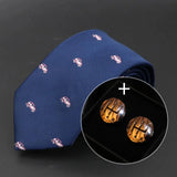 Conjunto de regalo de corbata y gemelos para amantes de los coches - Barlovento de Biar