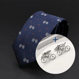 Conjunto de regalo de corbata y gemelos para ciclistas - Barlovento de Biar