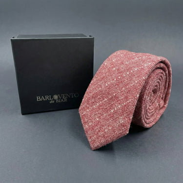 Copenhague · corbata de lana en rosa antiguo con patrón de espiga