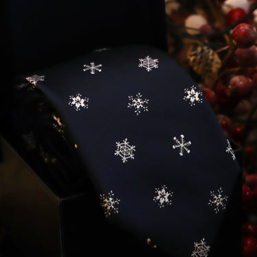 Copos de Nieve · corbata navideña azul - Barlovento de Biar
