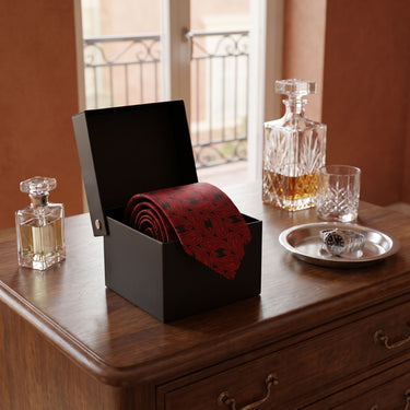 Corsica · corbata con estampado paisley roja