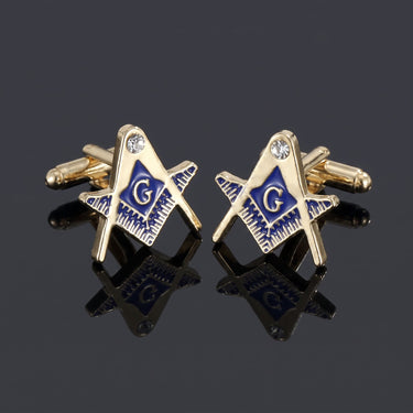 Square and compass · cufflinks for bricklayers