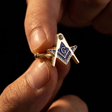 Square and compass · cufflinks for bricklayers