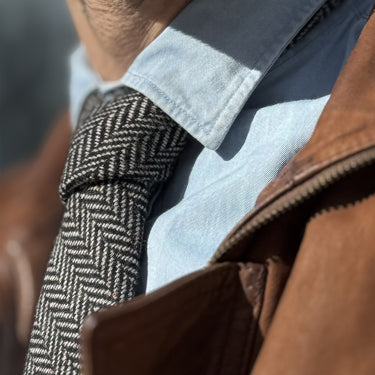 Denmark · black wool tie 