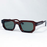 Famara · Óculos de sol vermelho sangue com lentes verdes UV400