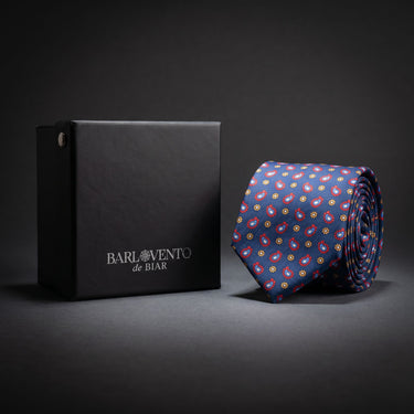 Ferrera · corbata estilo italiano azul