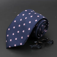 Conjunto de regalo de corbata y gemelos de pesca