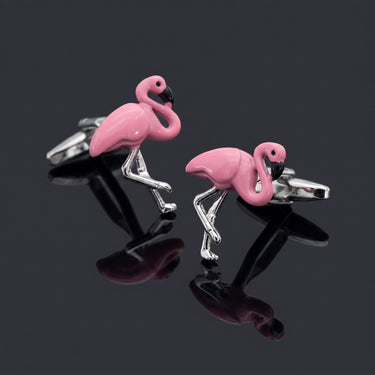 Flamingos · Pink flamingo cufflinks