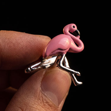 Flamingos · Pink flamingo cufflinks