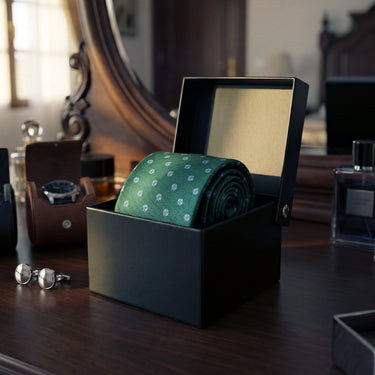 Gardenias · green floral tie 