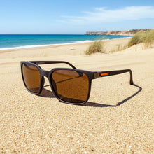 Granadella · gafas de sol marrones con detalles en naranja