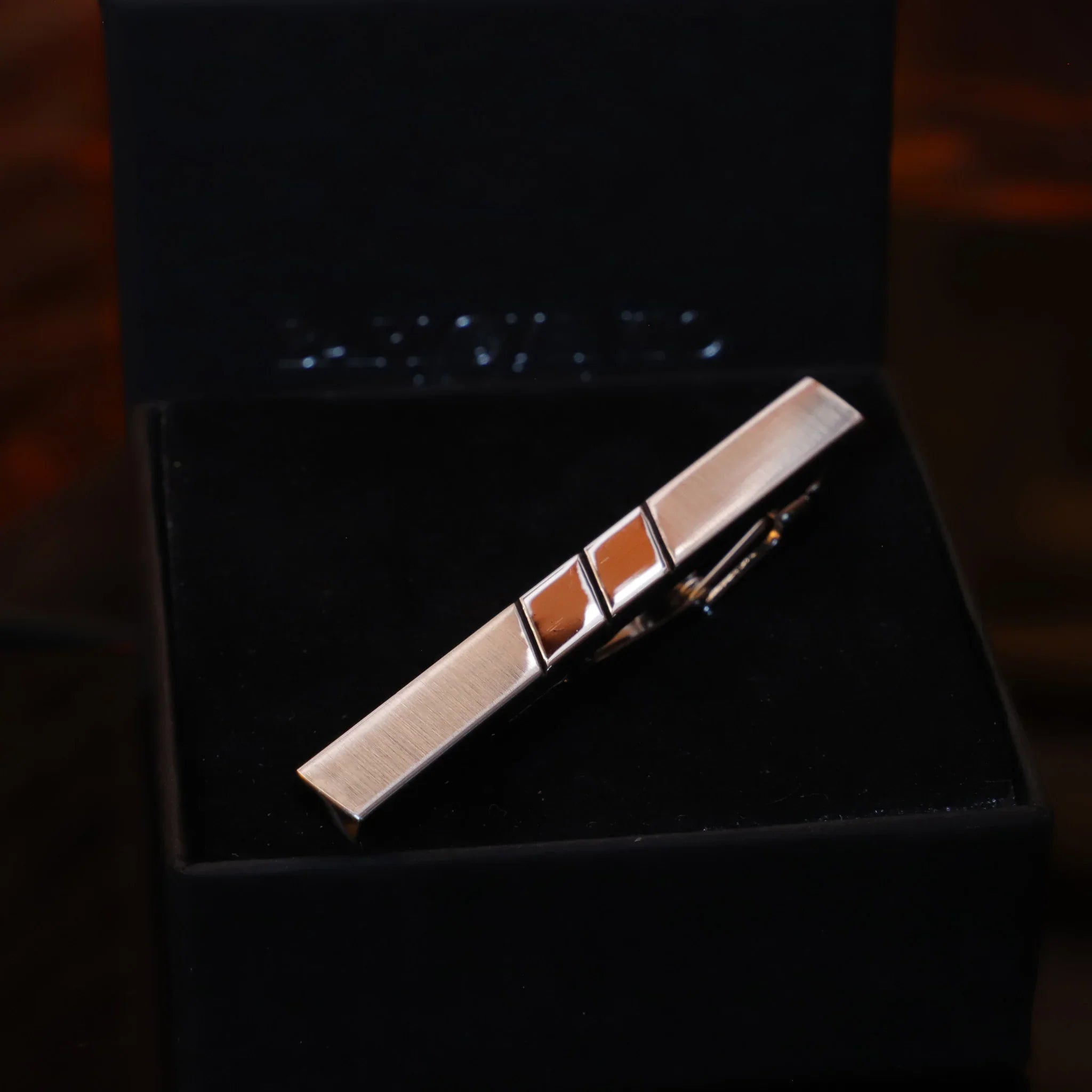 Set De Corbata De Cuadros Y Pasador De Corbata Plateado U00a1En Stock