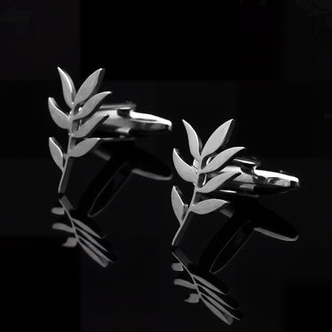 Folhas de oliveira · abotoaduras para olivicultores