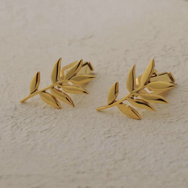 Hojas de olivo dorados · gemelos para olivareros - Barlovento de Biar