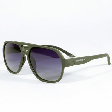 Itzurun · gafas de sol de goma verde con lentes UV400 en degradado gris