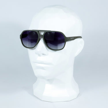 Itzurun · gafas de sol de goma verde con lentes UV400 en degradado gris