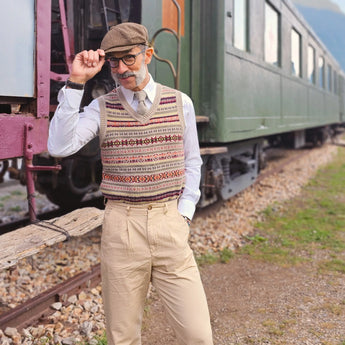 Laponia · corbata de lana beige y dorado - Barlovento de Biar