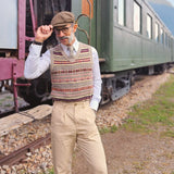 Laponia · corbata de lana beige y dorado - Barlovento de Biar