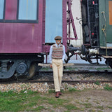 Laponia · corbata de lana beige y dorado - Barlovento de Biar