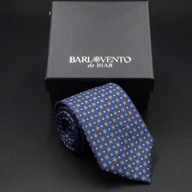 Lecce · corbata estilo italiano azul con medallones