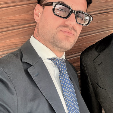 Lecce · corbata estilo italiano azul