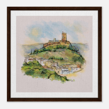 Lienzo enmarcado del Castillo de Biar - Barlovento de Biar